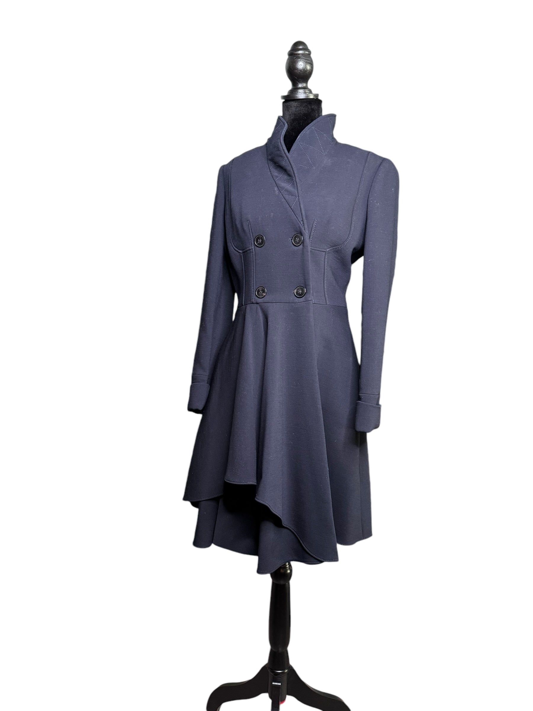 Alexander McQueen Wool Dress Pea Coat | The Little Purse