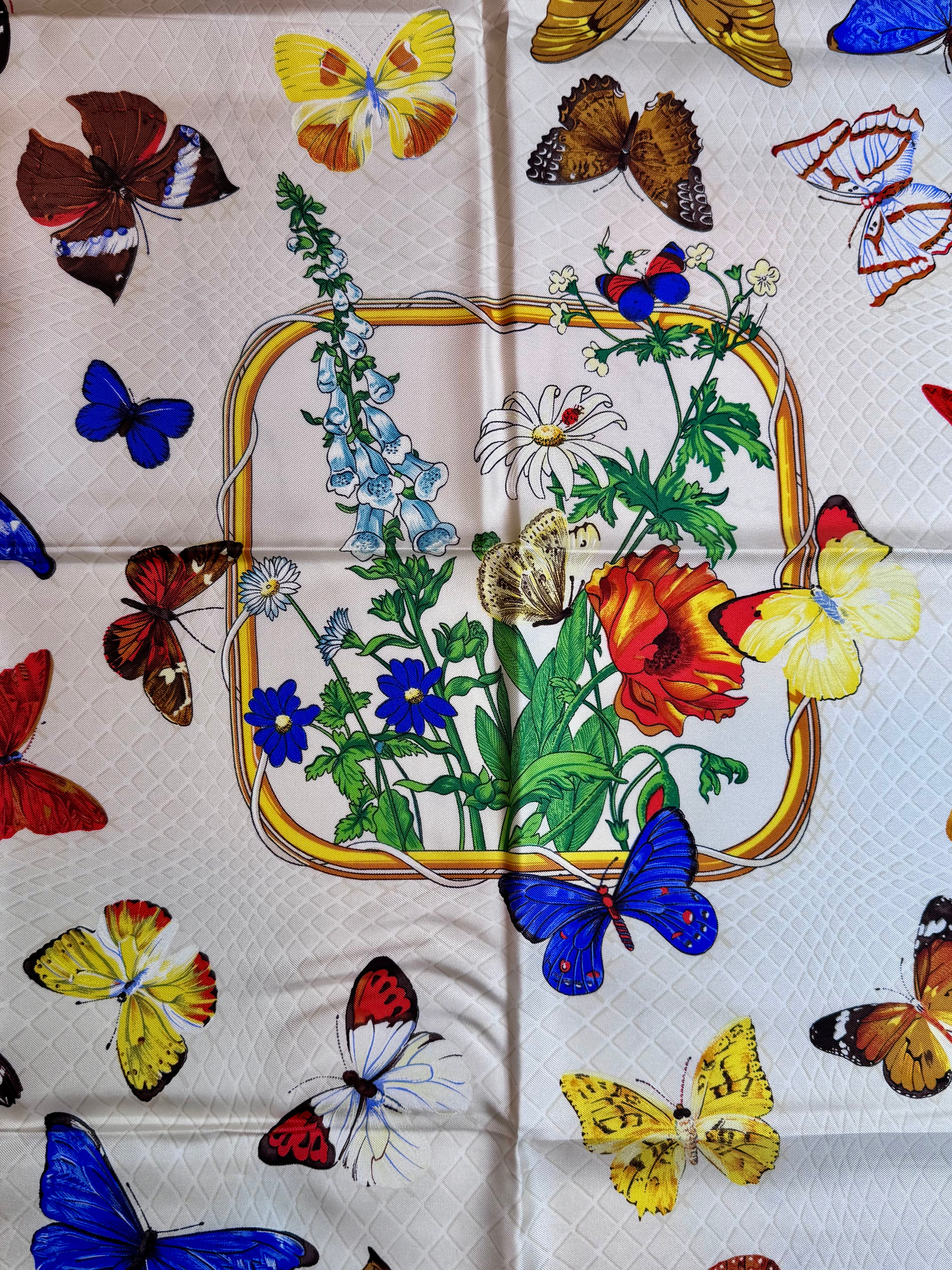 Hermes Farandole Butterfly Silk Scarf 90 | Luxury Accessory