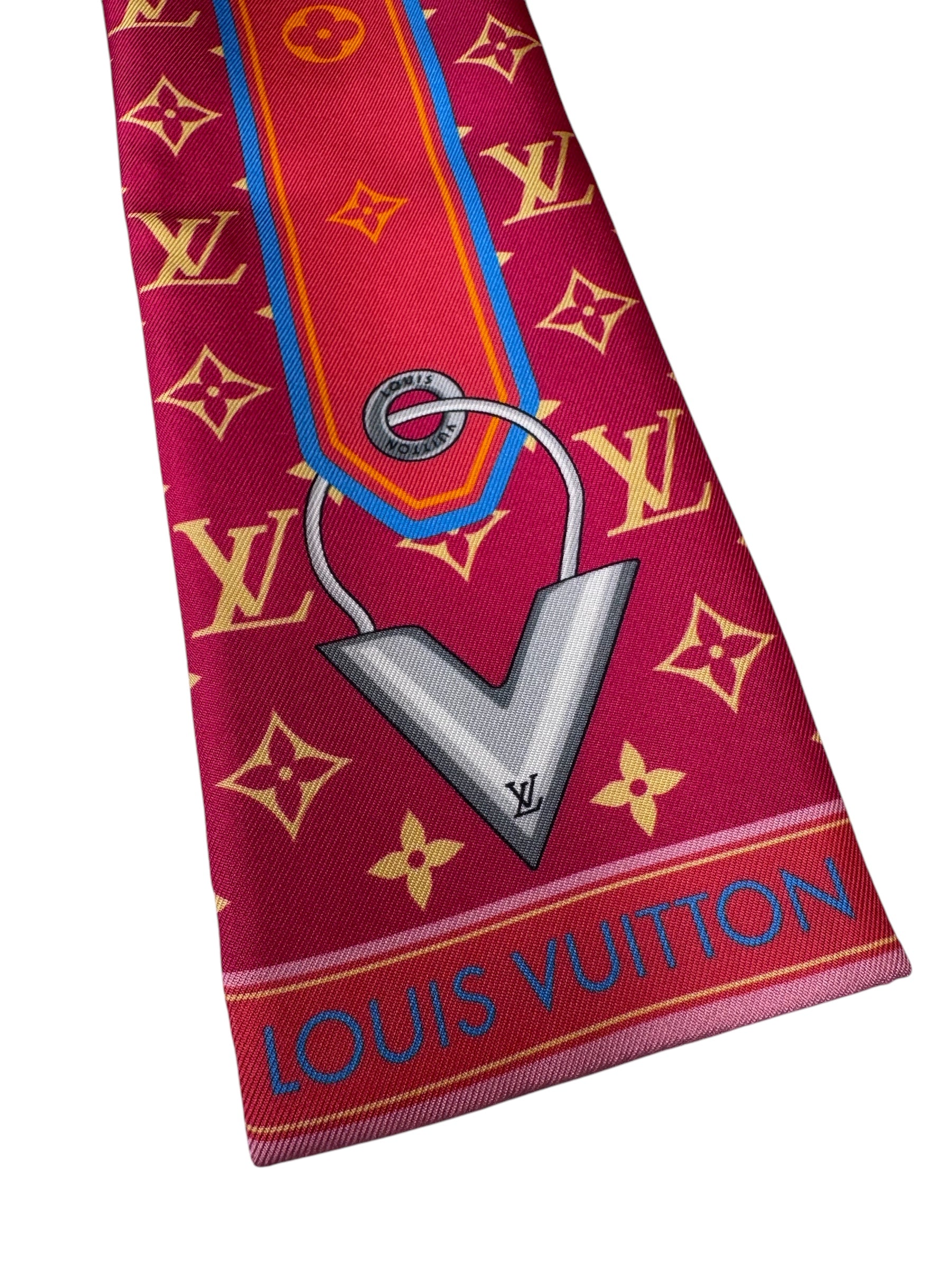 Louis Vuitton Silk Monogram Minimalle Bandeau Scarf