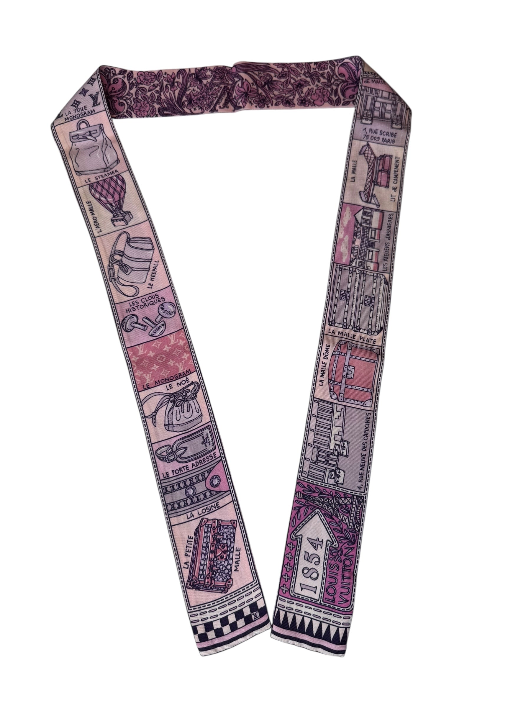 Louis Vuitton Silk Jeu De Louis BB Bandeau Scarf | Luxe Accessory