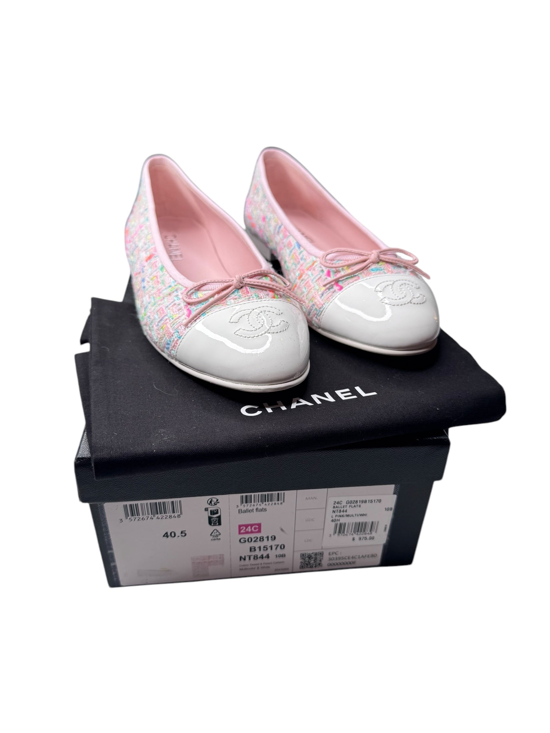 Chanel Tweed Ballet Flats 40.5 | Elegant & Chic Footwear