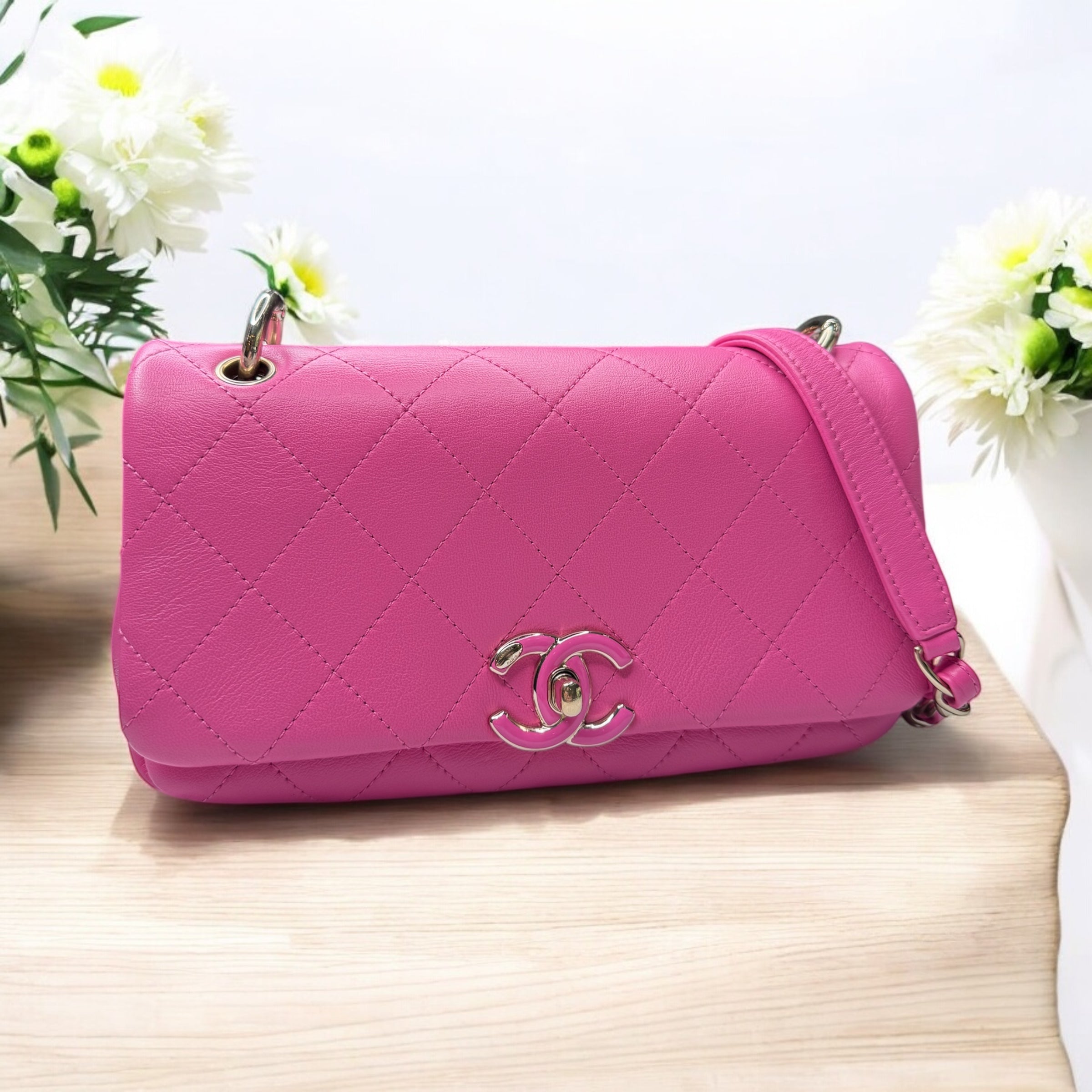 Chanel Enamel Quilted Lambskin Small Flap Bag | Timeless Chic