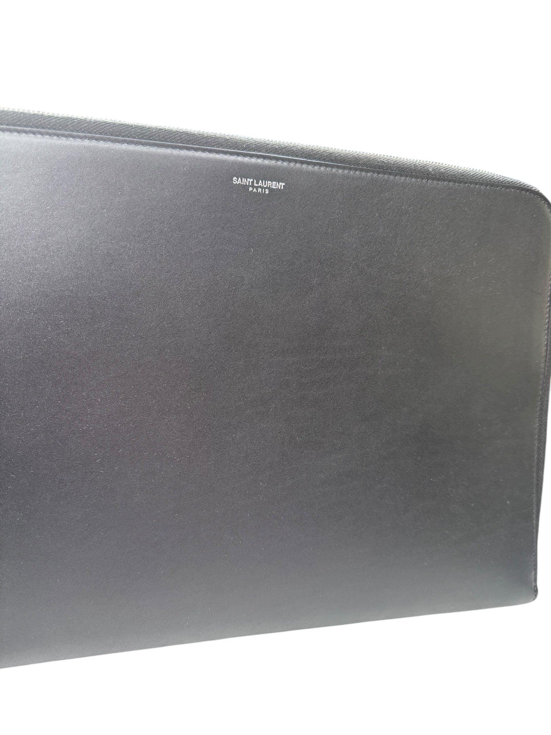Saint Laurent Leather iPad/Document Clutch | Sleek & Practical