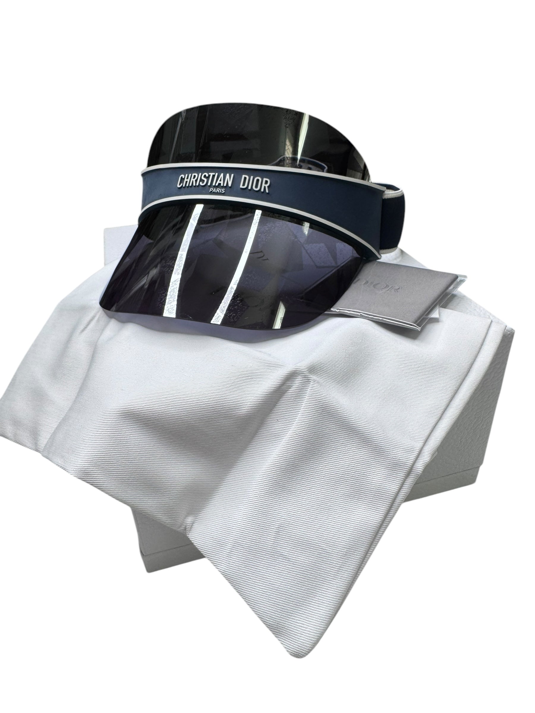 Dior Mirrored Sun Visor | Futuristic Appeal