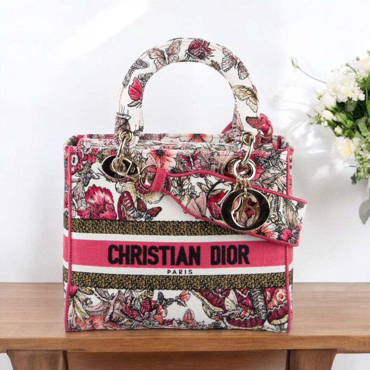 Dior Medium Butterfly Lady D-Lite Bag | Embroidered Canvas | The 
