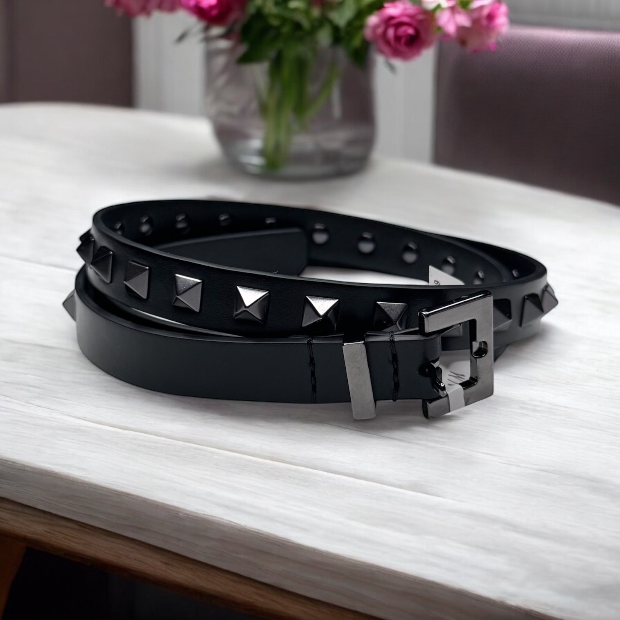 Valentino Rockstud Belt 80 | Bold Studded Detail