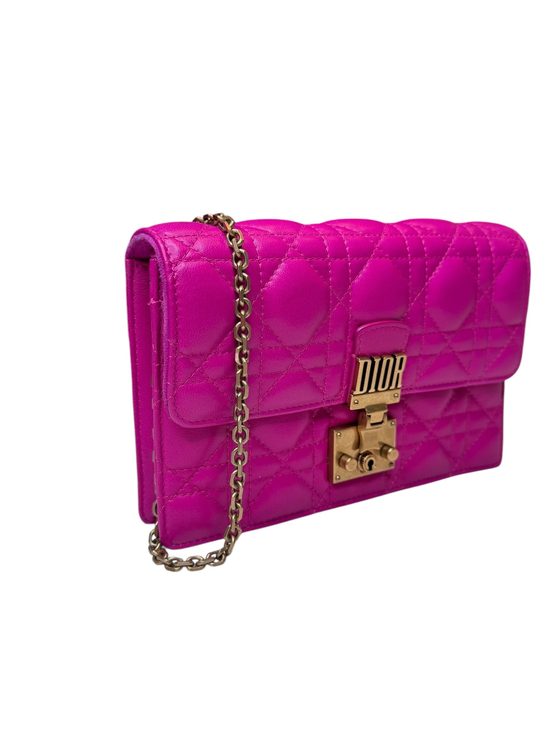 Dior Lambskin Dioraddict Wallet on Chain | Chic & Compact
