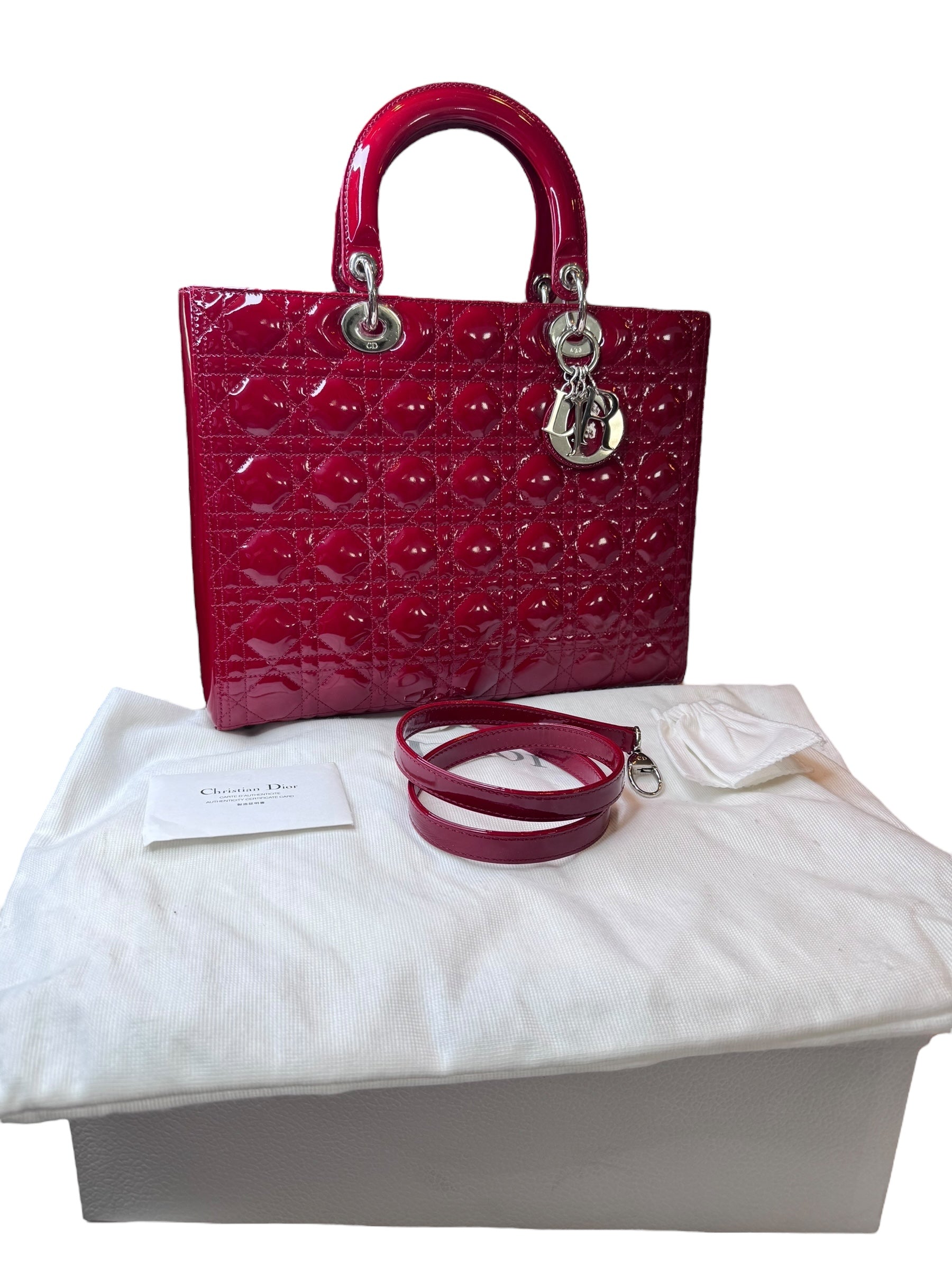 Dior Patent Large Lady Dior Bag | Timeless Icon