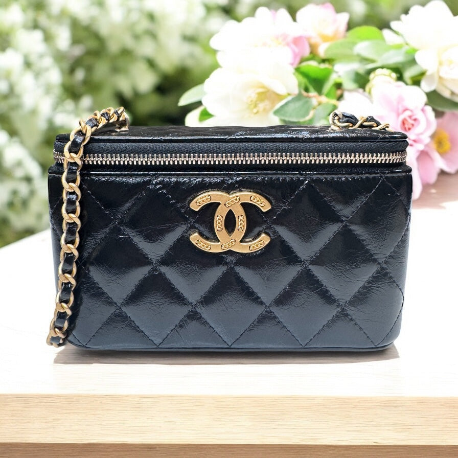 Chanel Quilted Vanity Case | The Little Purse