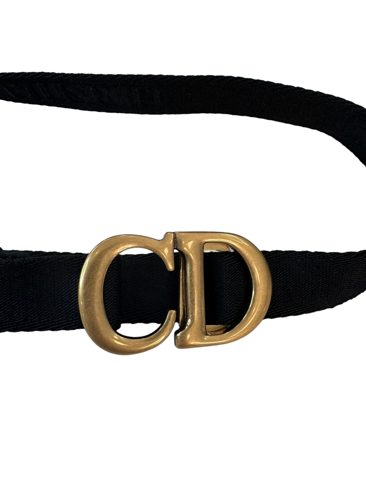 Christian Dior Embroidered Canvas Leather Belt White and black belt size S Christian Dior Blue Christian Dior Paris Embroidery Belt 75  main image 3