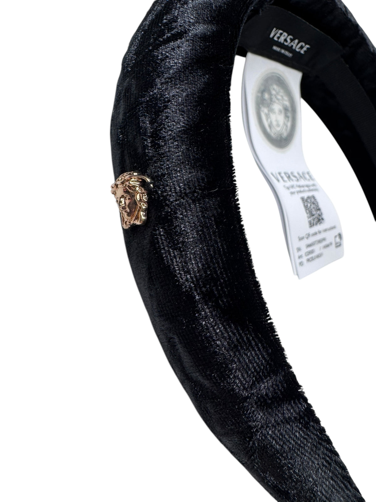Versace Velvet Padded Headband Versace - Medusa velvet headband Versace main image 2