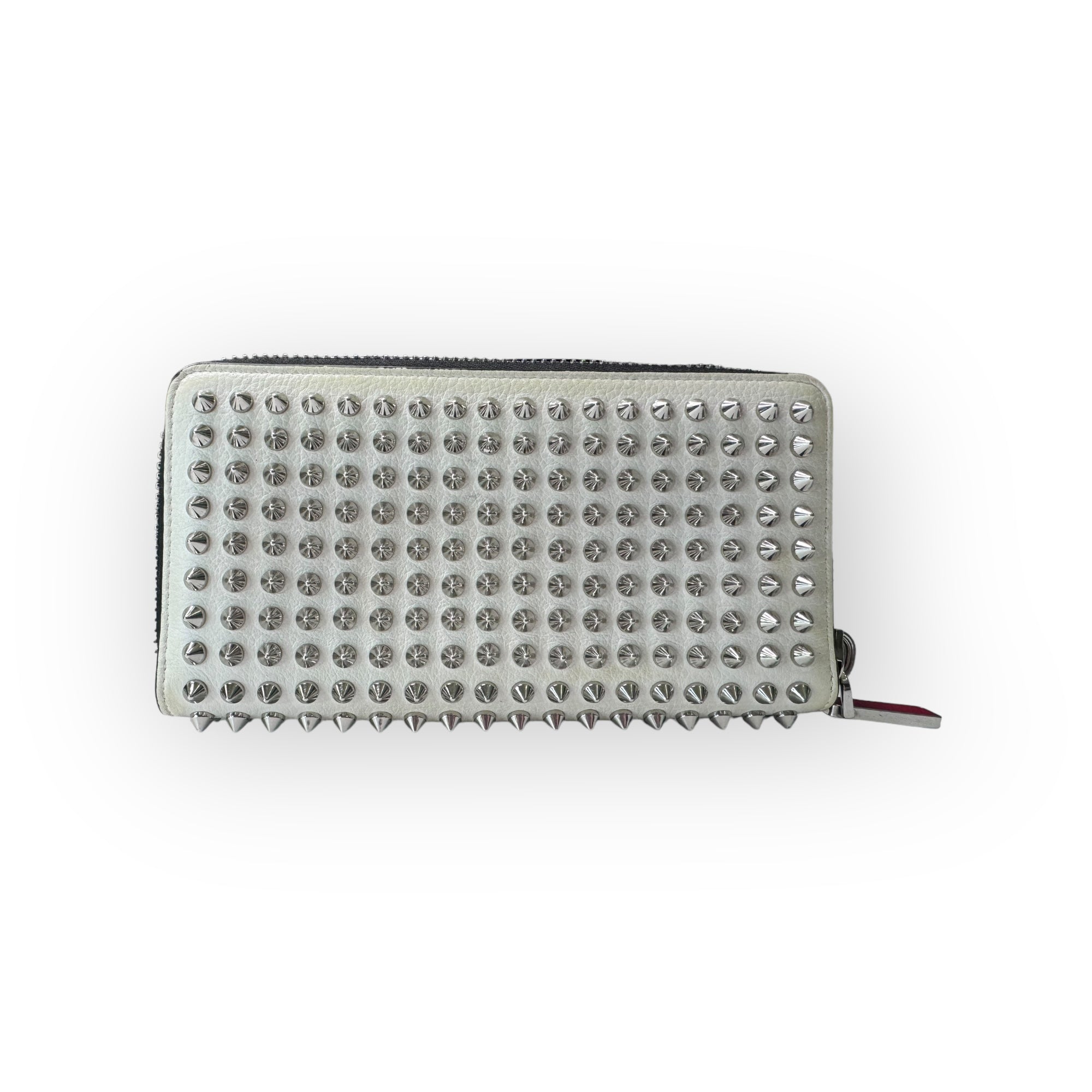 小物 Christian Louboutin Panettone wallet Panettone - Wallet - Grained calf leather and spikes - Black
