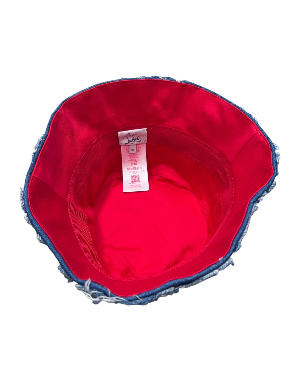 Christian Louboutin Denim Bucket Hat (XL) | The Little Purse display picture 3