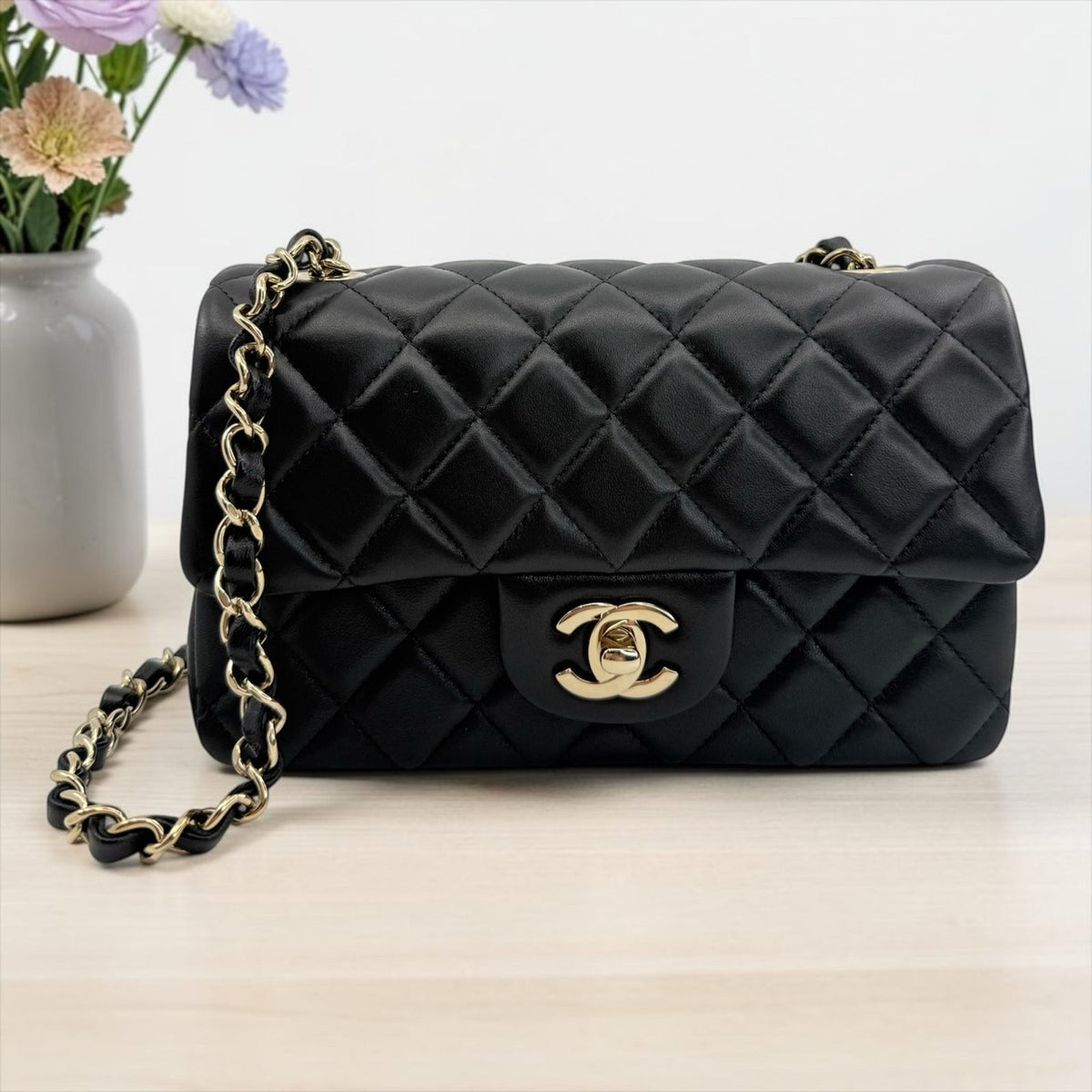 Chanel Mini Rectangular Lambskin Classic Flap Bag