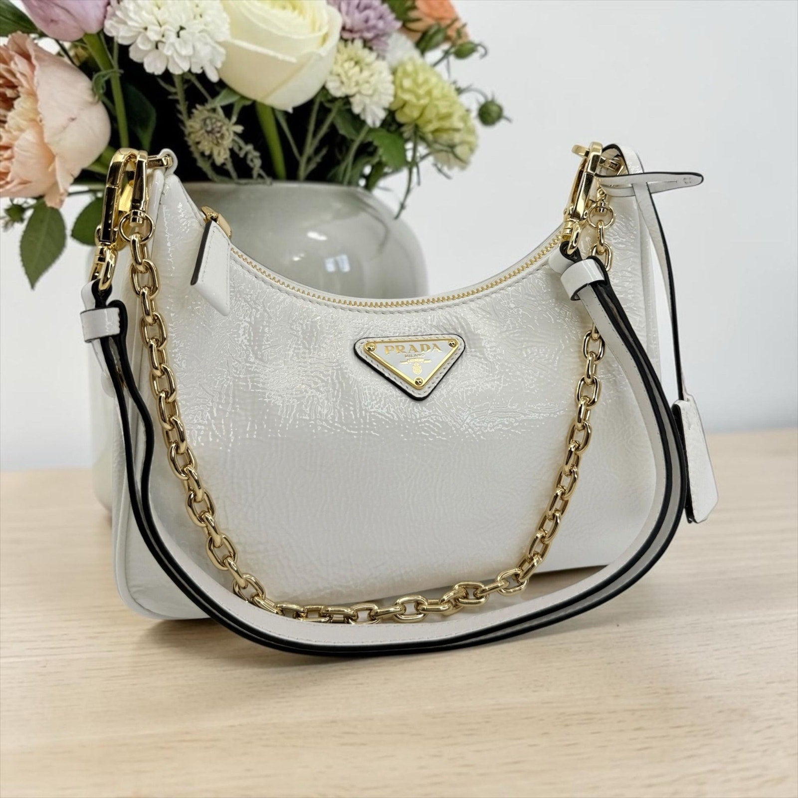 Prada Re-Edition Mini Patent Bag