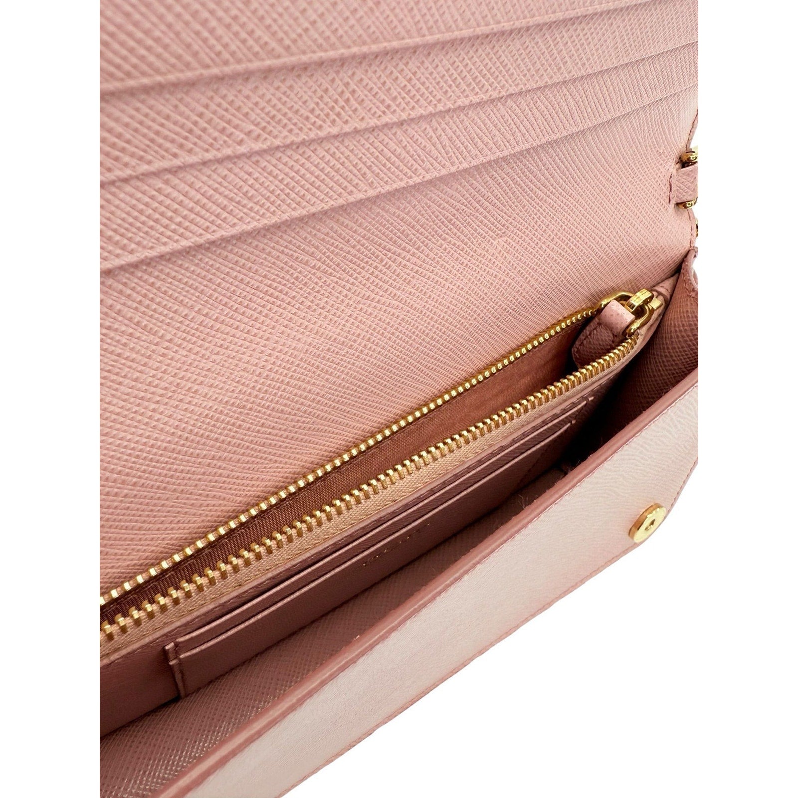 Prada Saffiano Leather Wallet on Chain