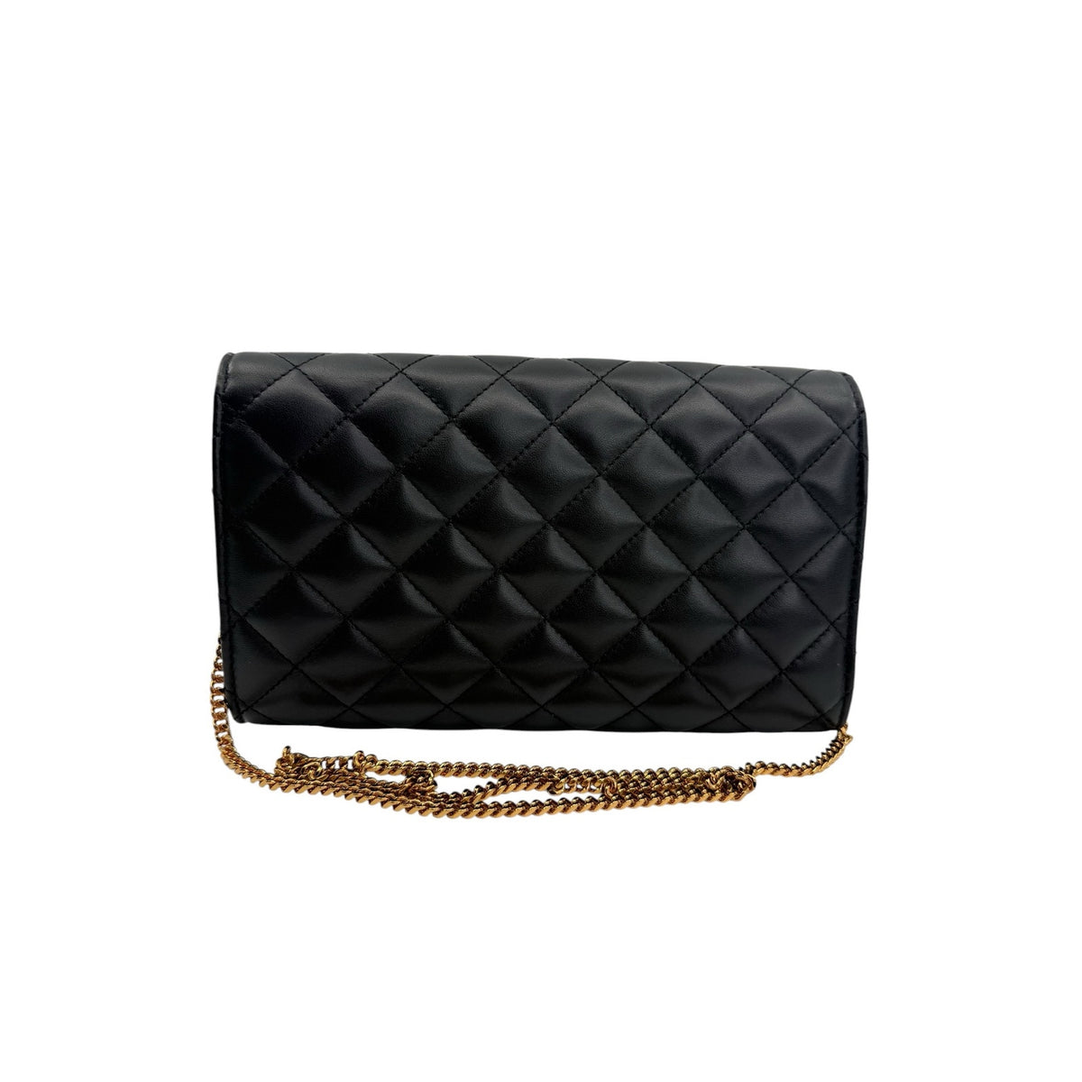 Versace Quilted Leather Wallet on Chain