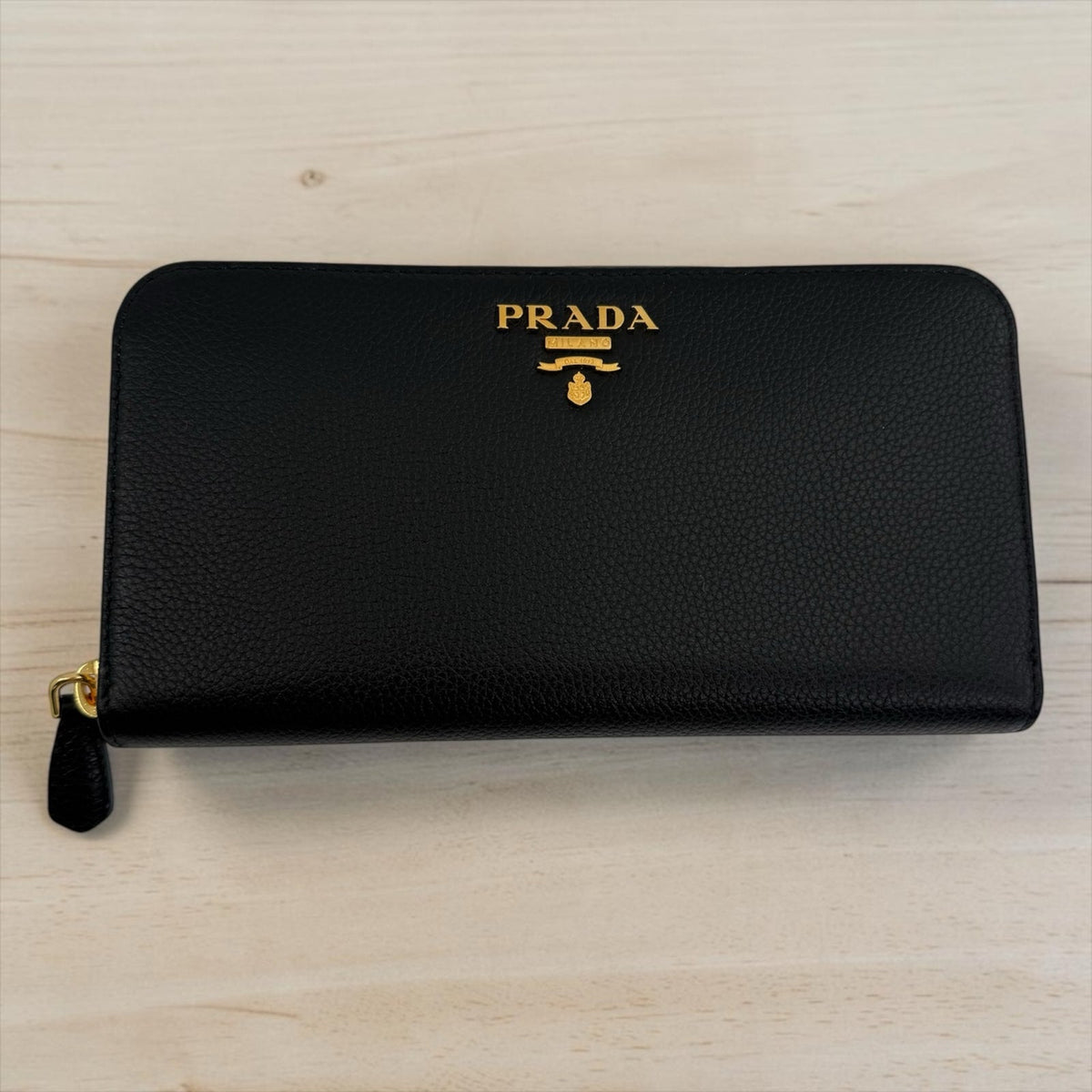 Prada Leather Long Zippered Wallet