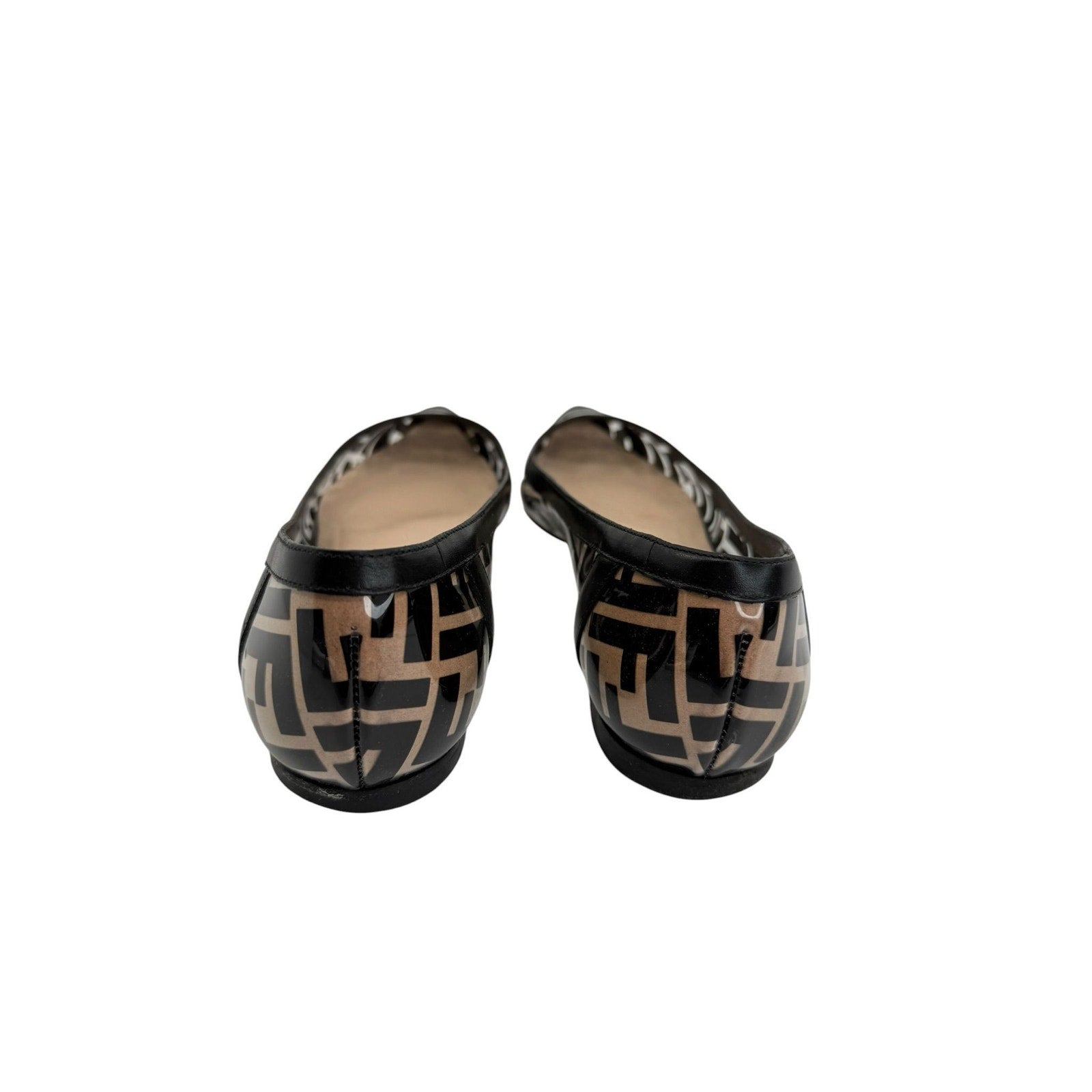 Fendi PVC Colibri FF Logo Ballerina Ballet Flat (40)