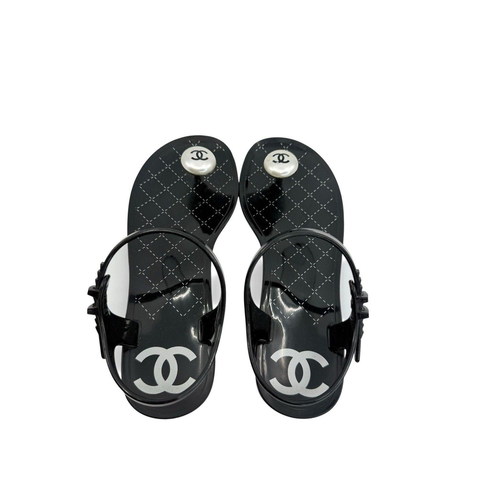 Chanel Pearl Jelly Sandals (35/5)