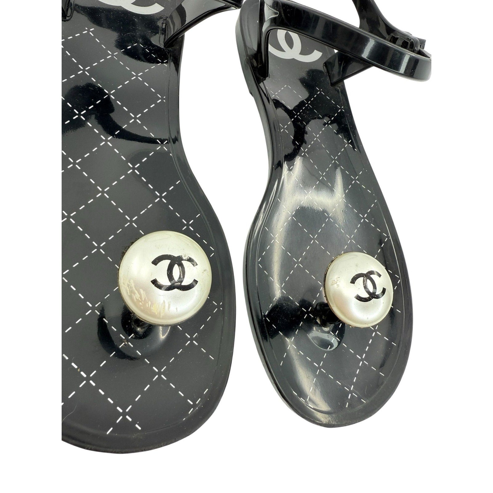 Chanel Pearl Jelly Sandals (35/5)