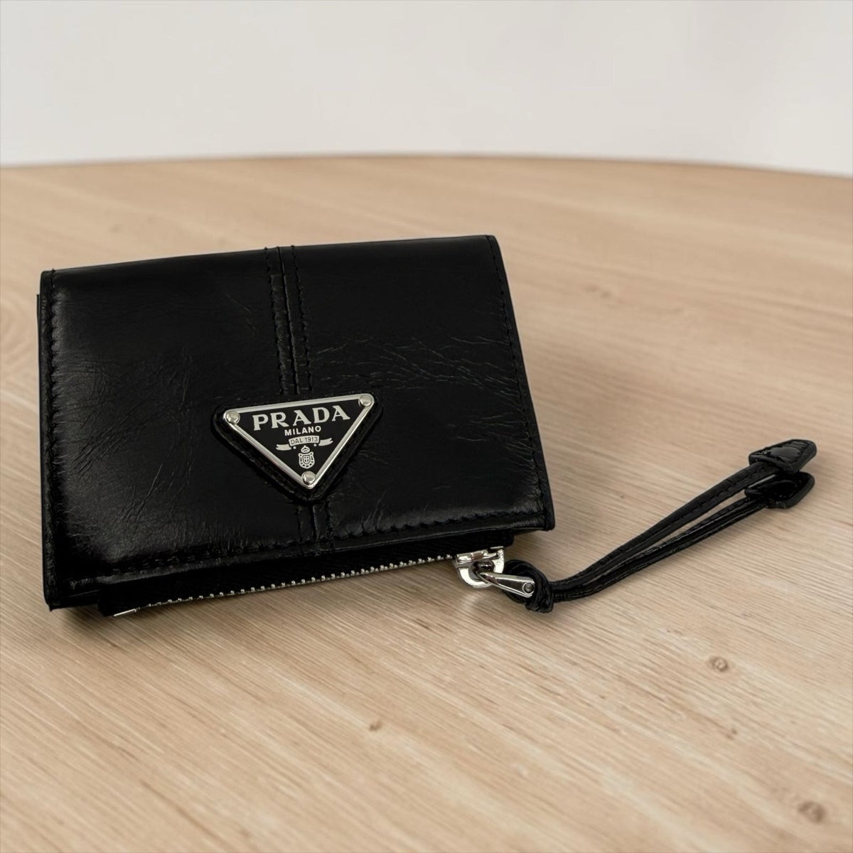 Prada Leather Bifold Card Holder