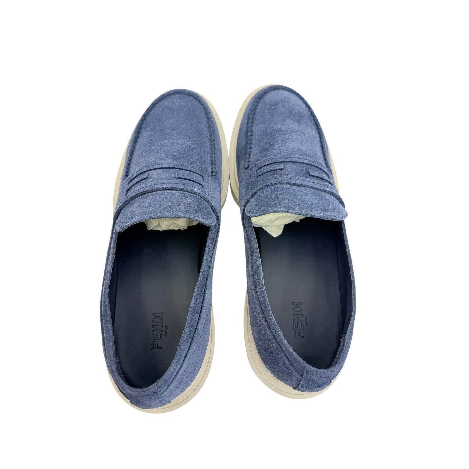 Fendi Blue Suede Frame Loafers (10 UK/11 US)