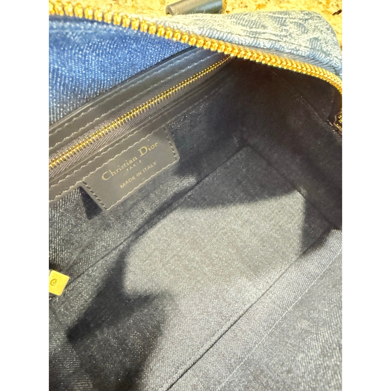 Dior Denim Oblique Groove 20 Bag