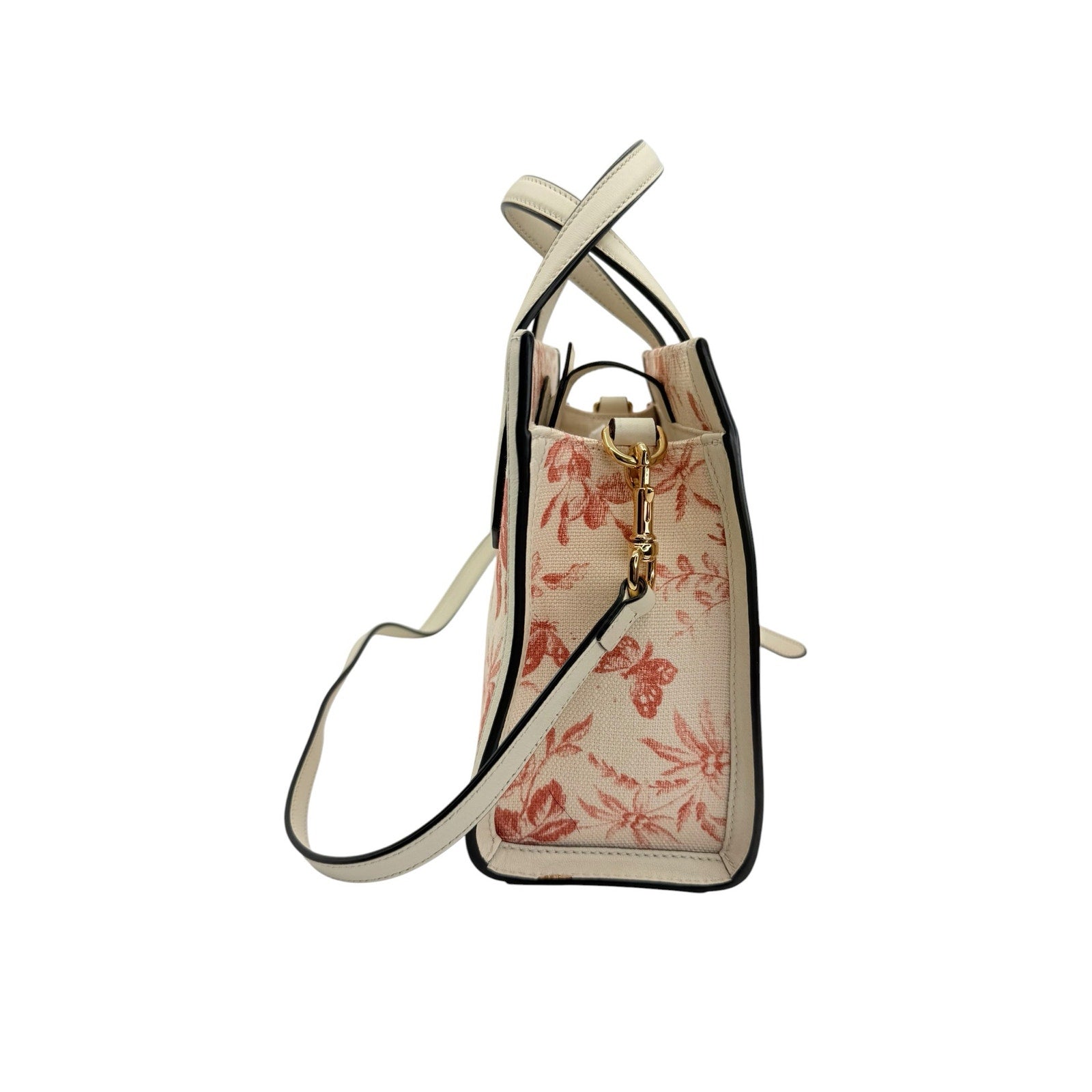 Gucci Canvas Herbarium Print Ribbon Tote