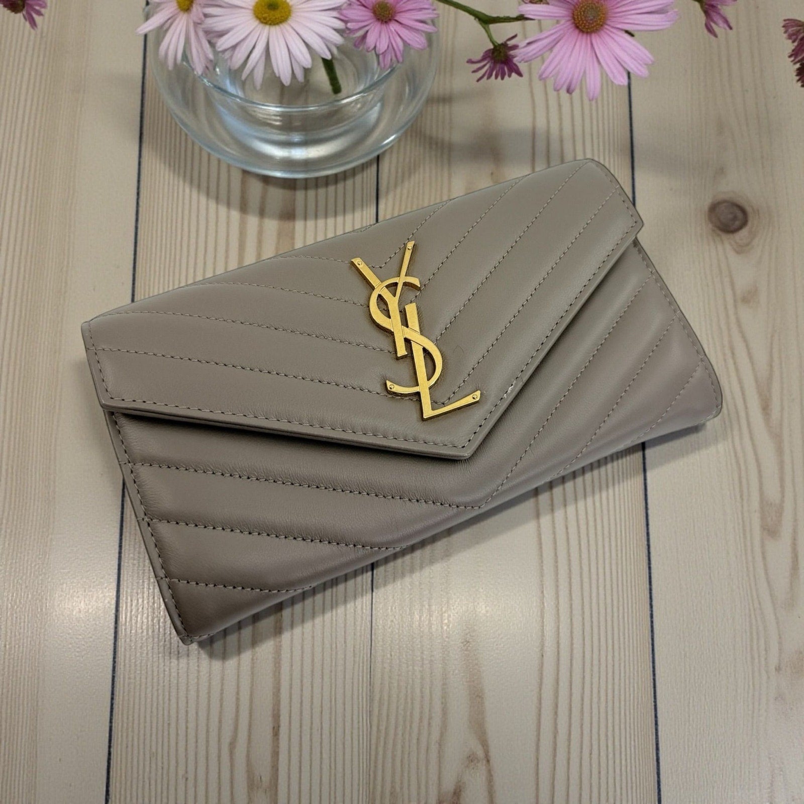 Saint Laurent Large Envelope Flap Wallet