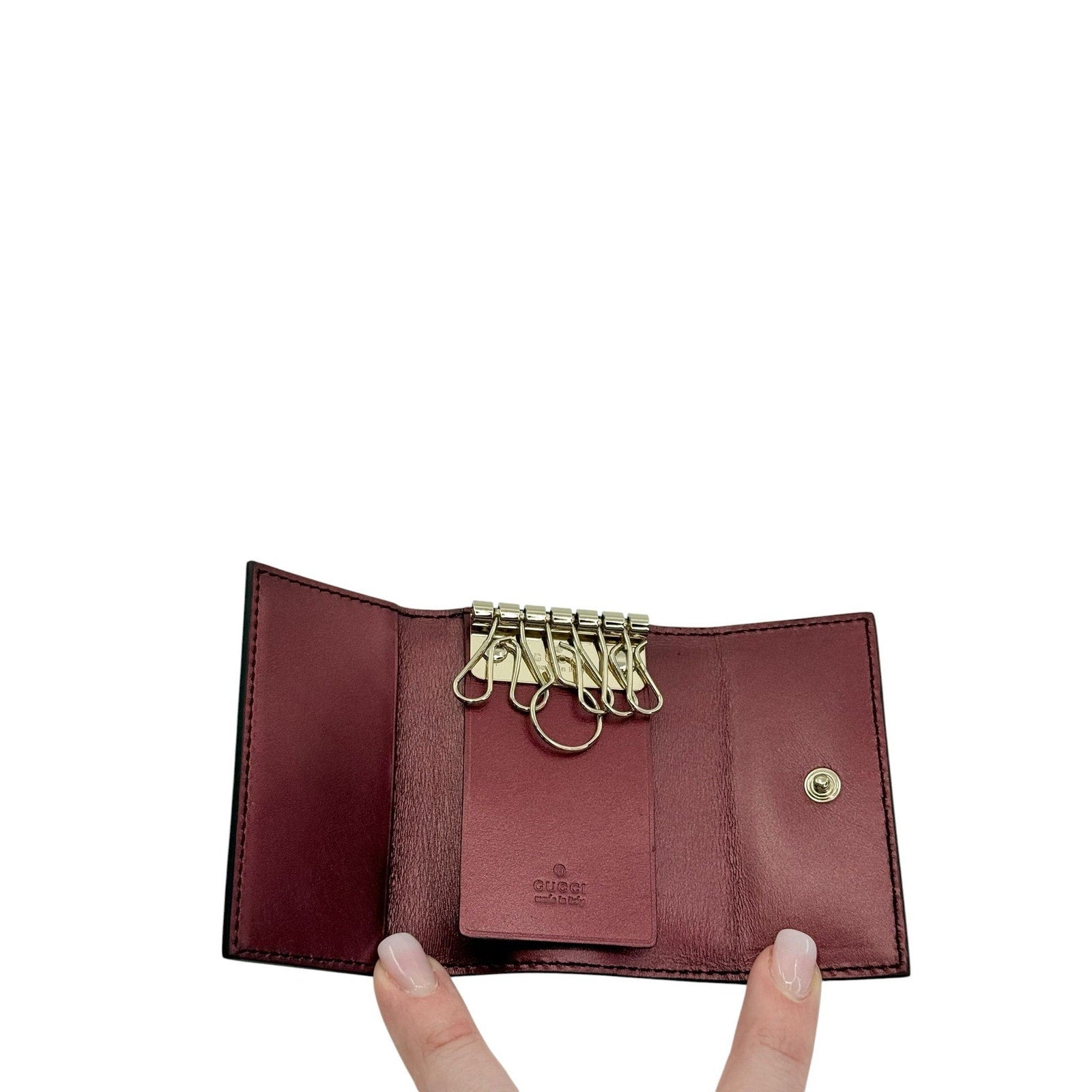 Gucci Patent Heart Key Holder