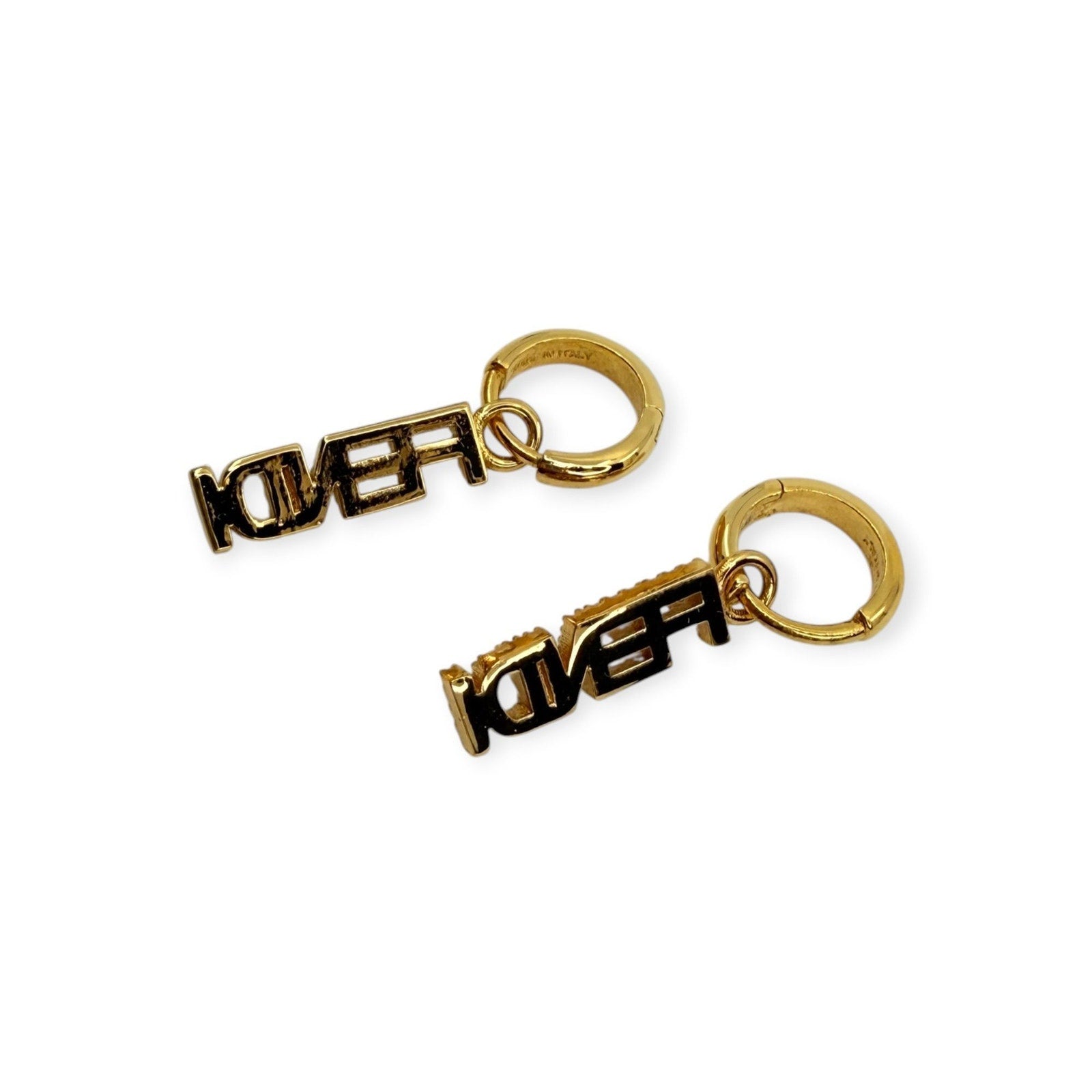 Fendi Crystal Fendigraphy Drop Earrings
