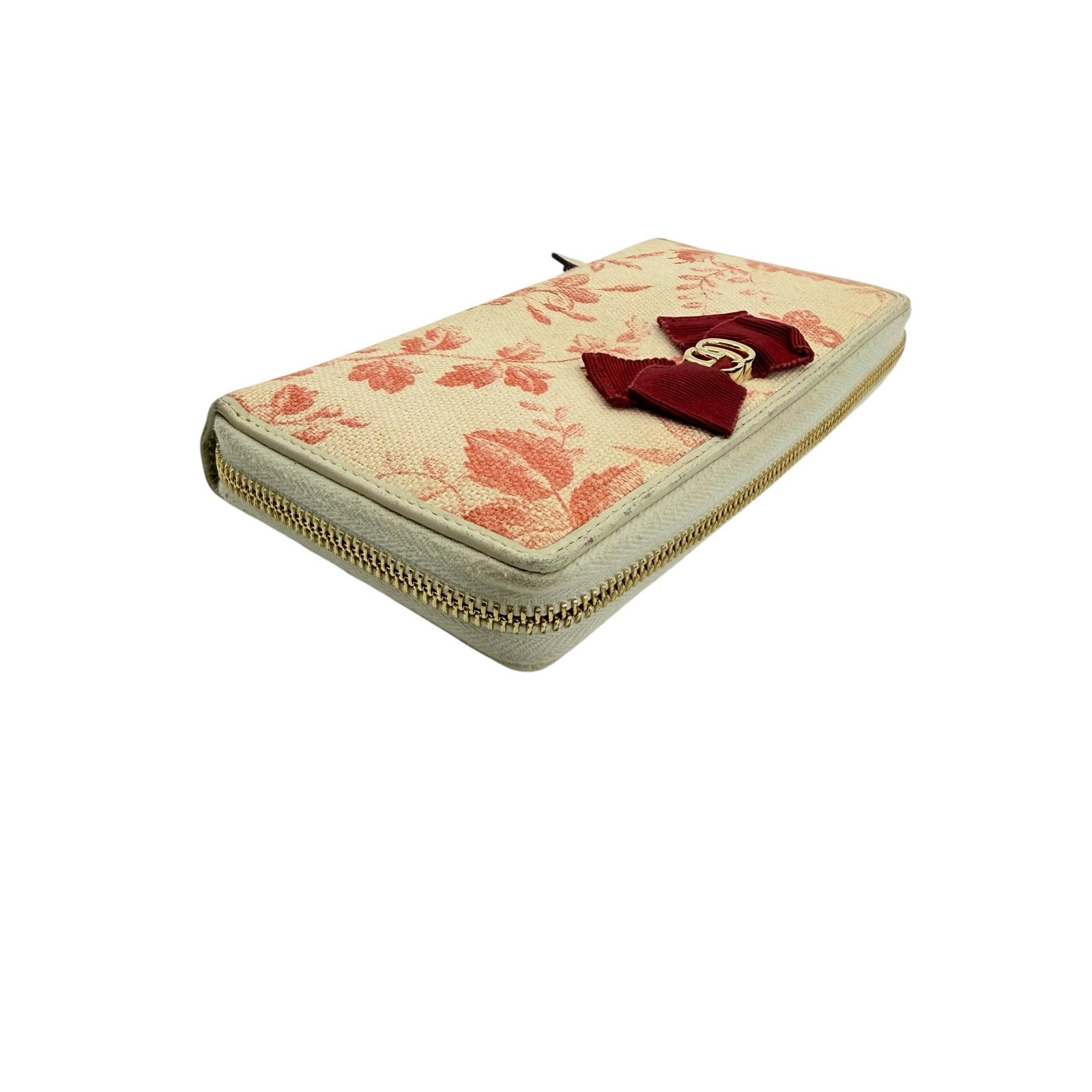 Gucci Canvas Herbarium Print Long Zippered Wallet