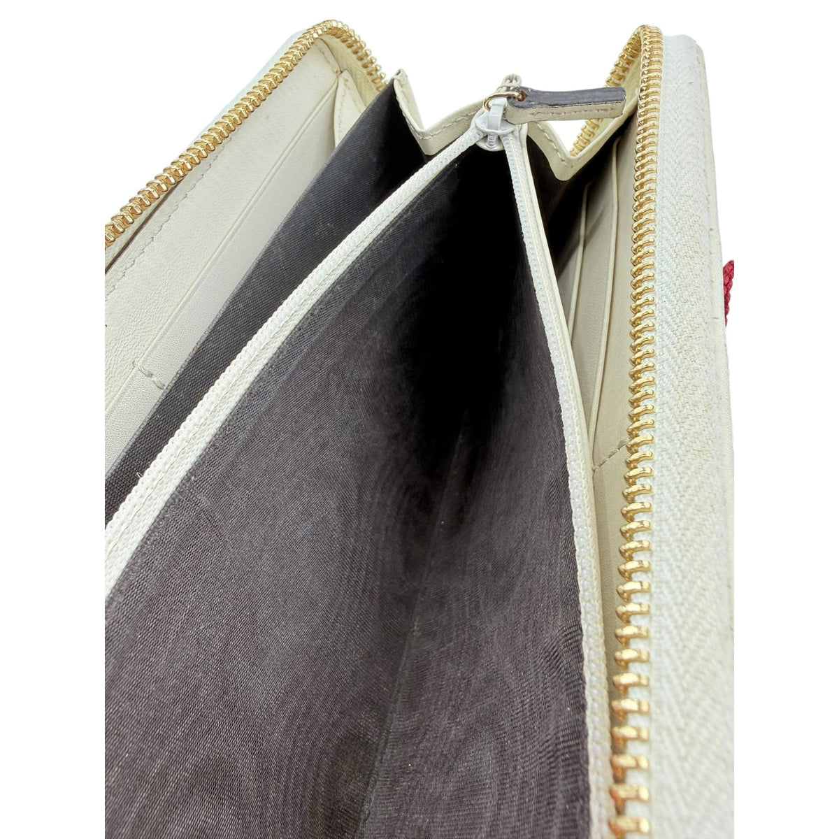 Gucci Canvas Herbarium Print Long Zippered Wallet