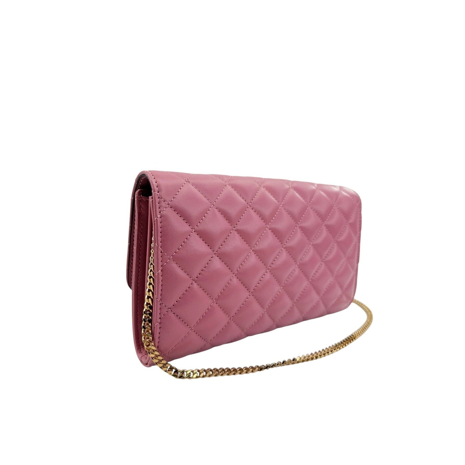 Versace Quilted Leather Medusa Wallet on Chain