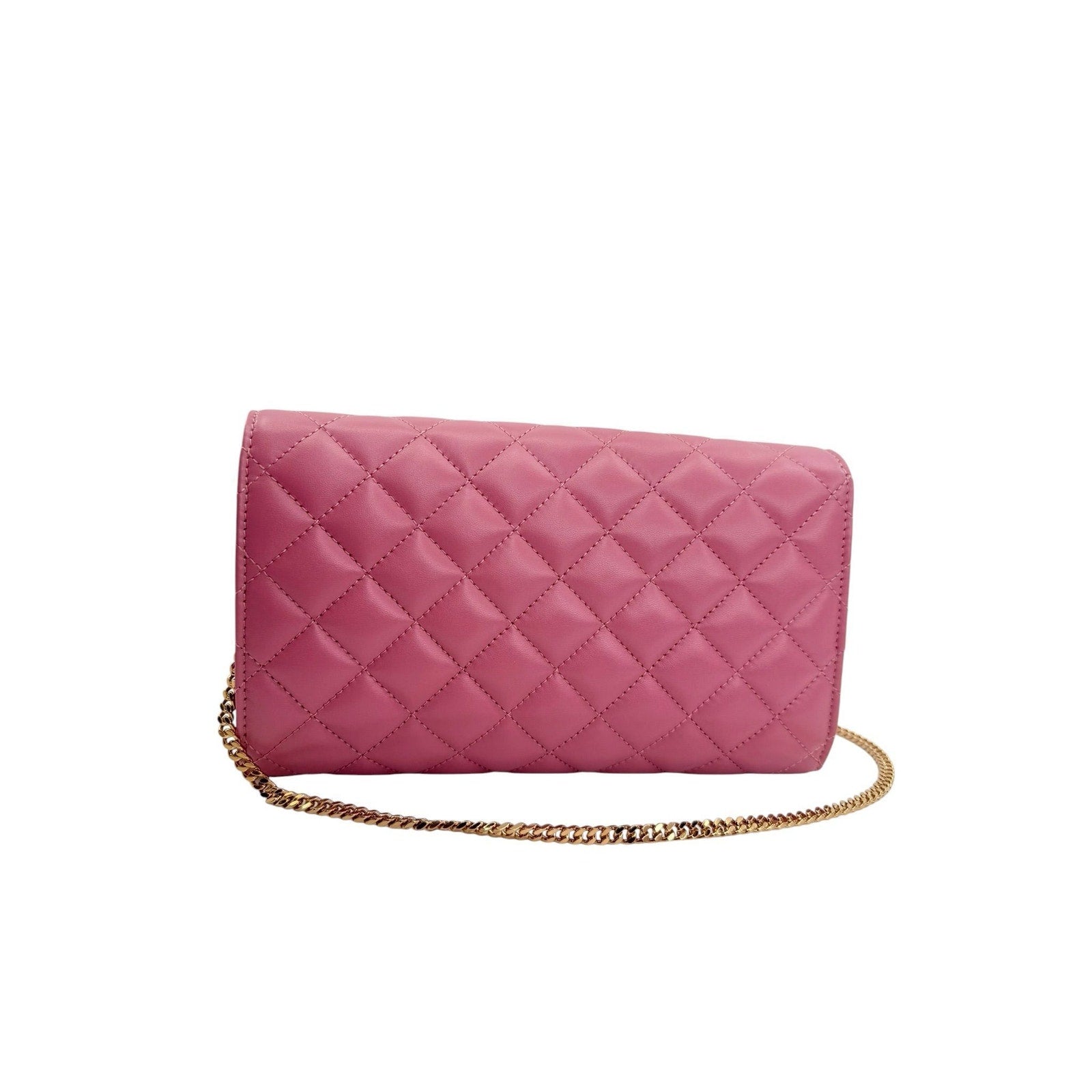 Versace Quilted Leather Medusa Wallet on Chain