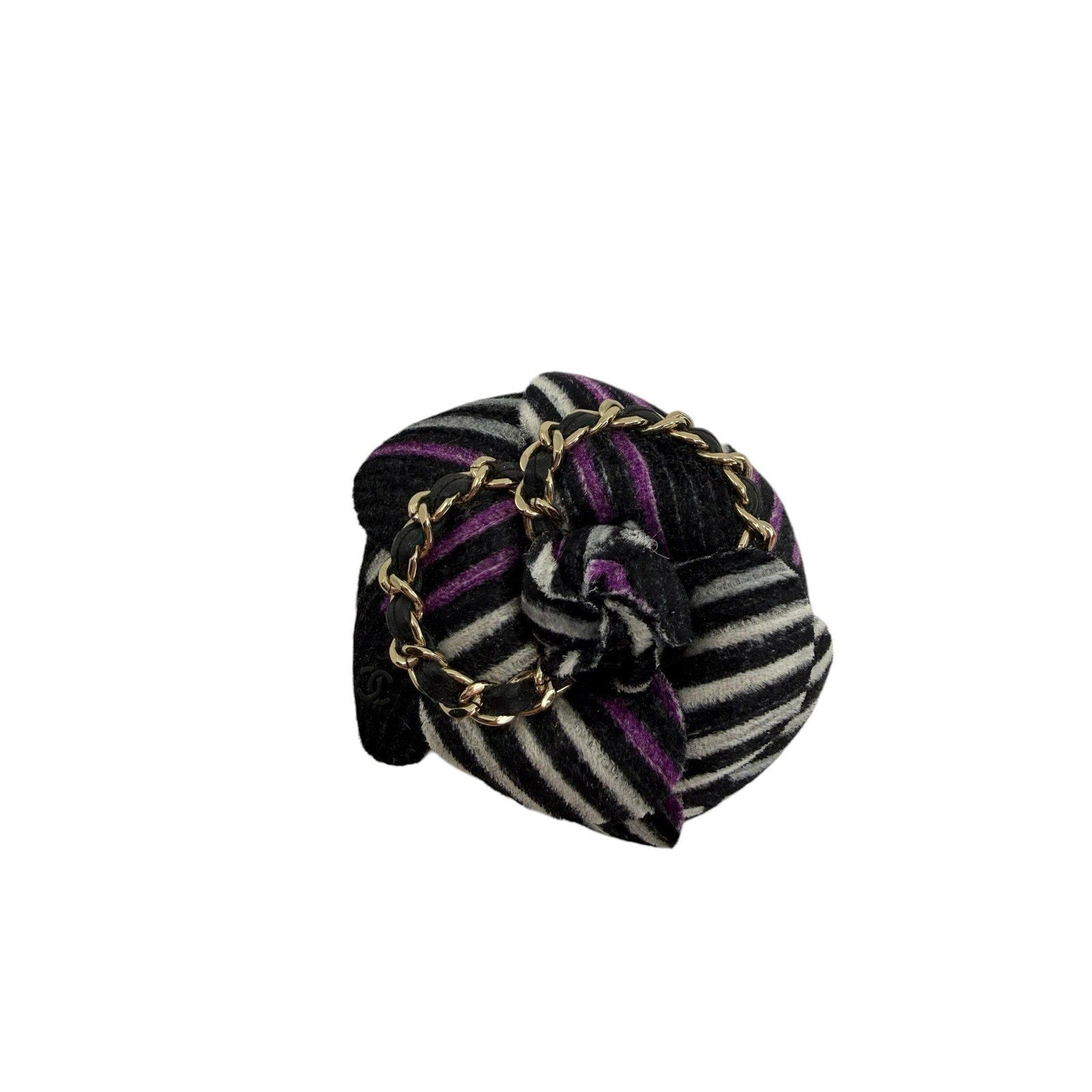 Chanel Tweed Camellia Pin Brooch