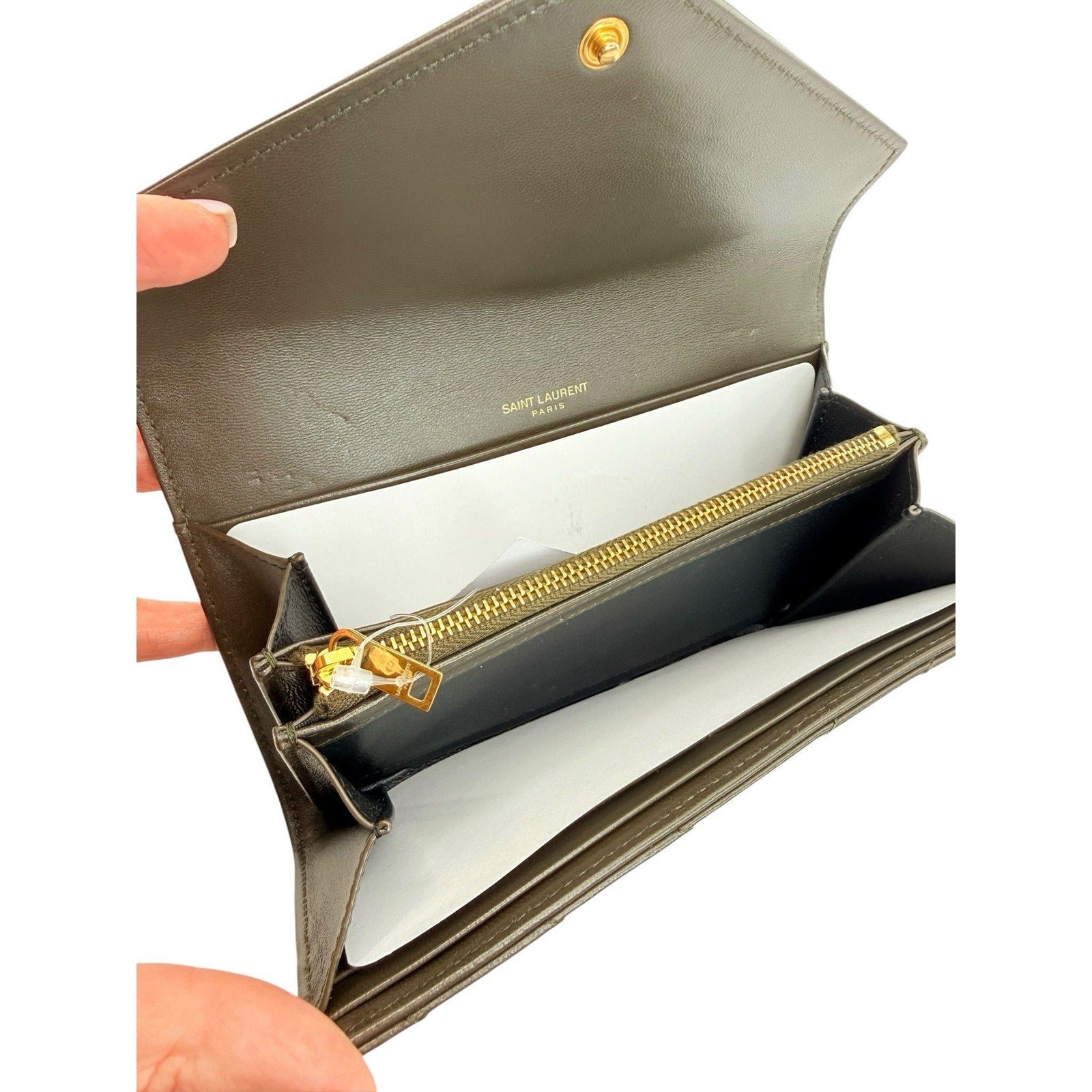Saint Laurent Cassandre Wallet in Smooth Leather