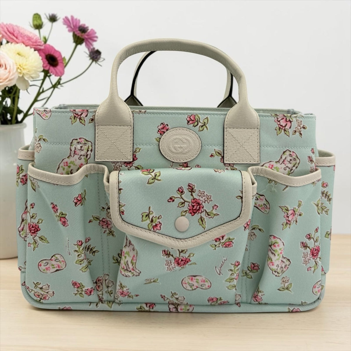 Gucci Floral Canvas Tote