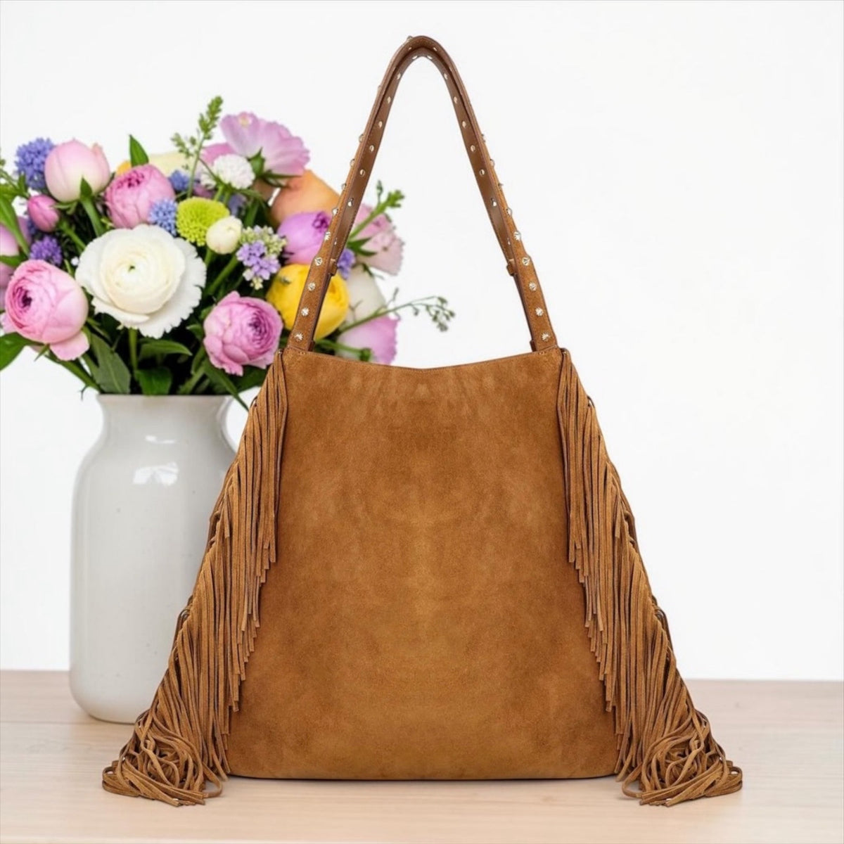 Christian Louboutin Suede Fringe Hobo
