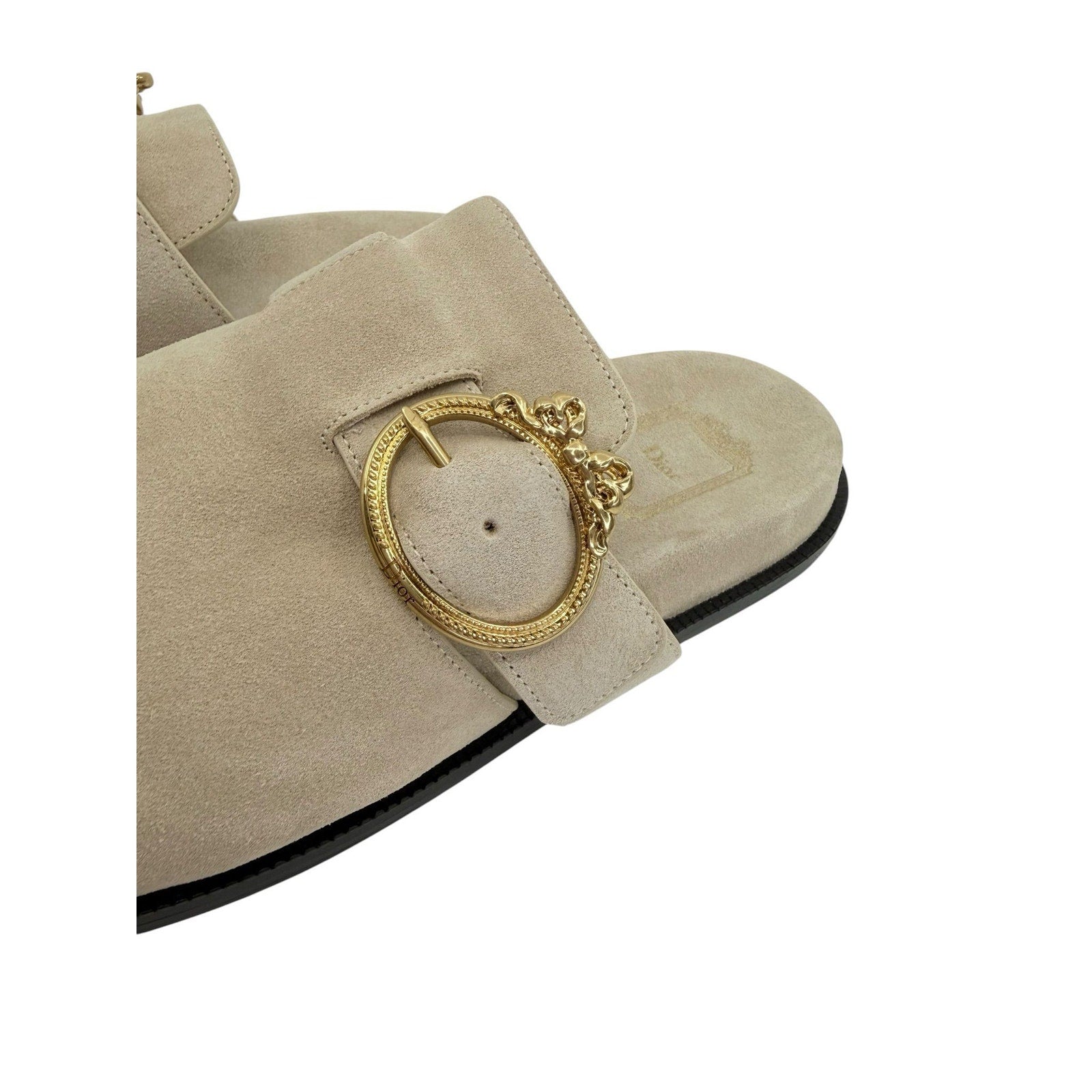 Dior Medallion Buckle Mule Sandals (39/9)