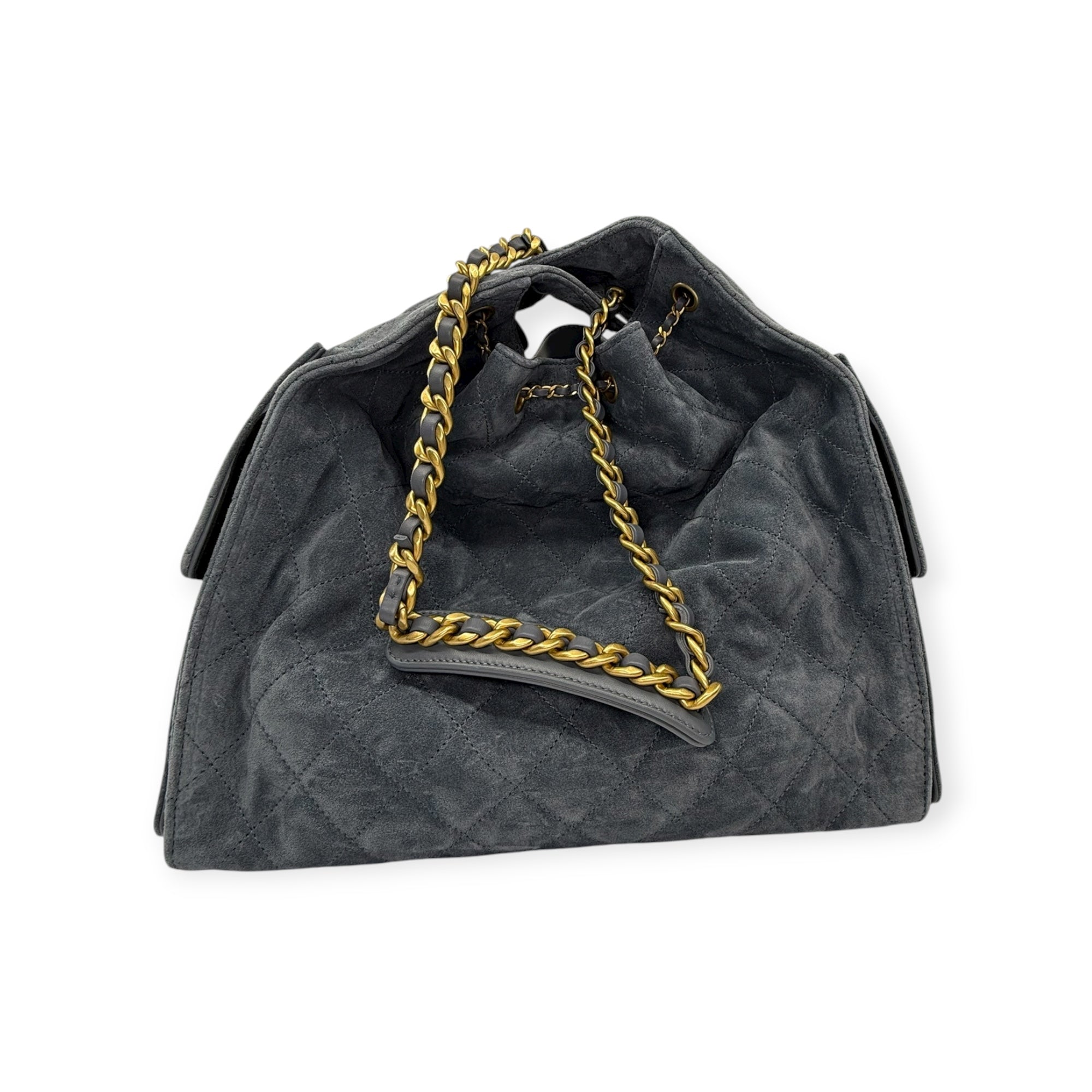 Chanel 25 Medium Suede W/Pouch