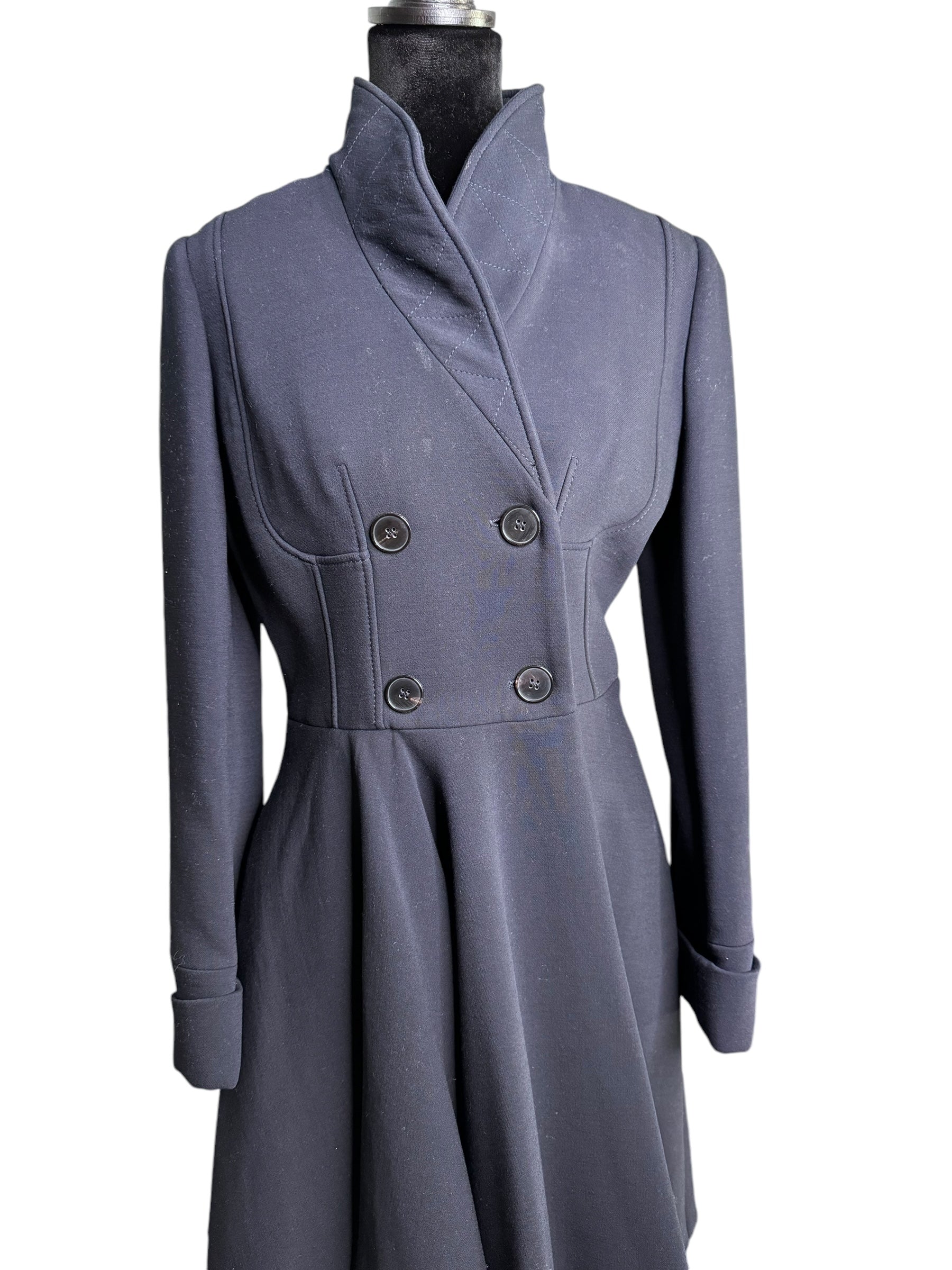 Alexander McQueen Wool Dress Pea Coat | The Little Purse