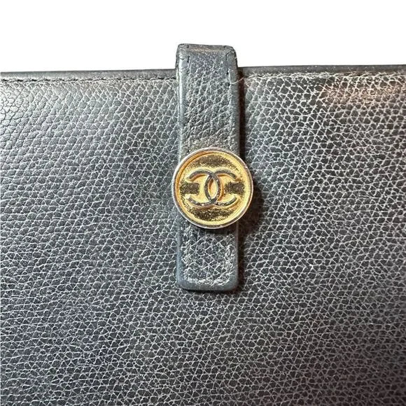 Chanel Interlocking CC Flap Logo Bifold Long Wallet