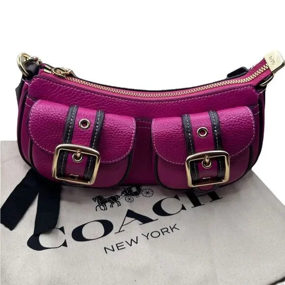 Coach Ashton Baguette Cerise Multi Color