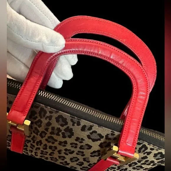 Fendi Leopard Travel Handle Bag