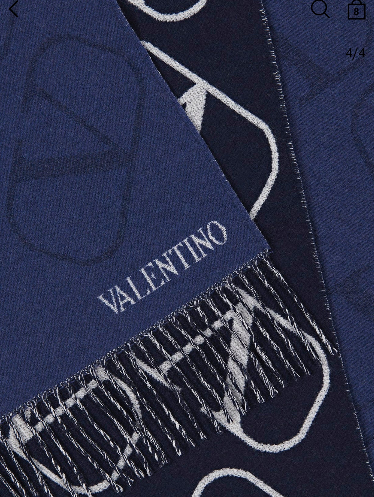 Valentino Garavani Cashmere Wool Fringe Scarf