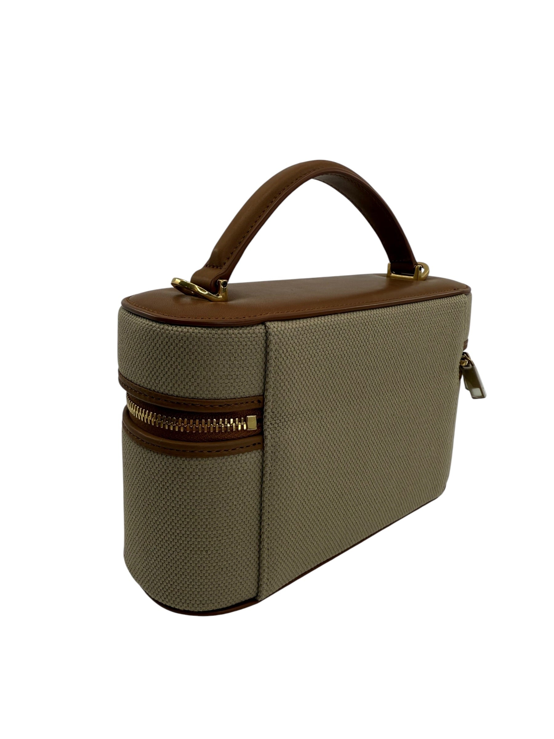 Saint Laurent Gaby Canvas & Leather Vanity Bag