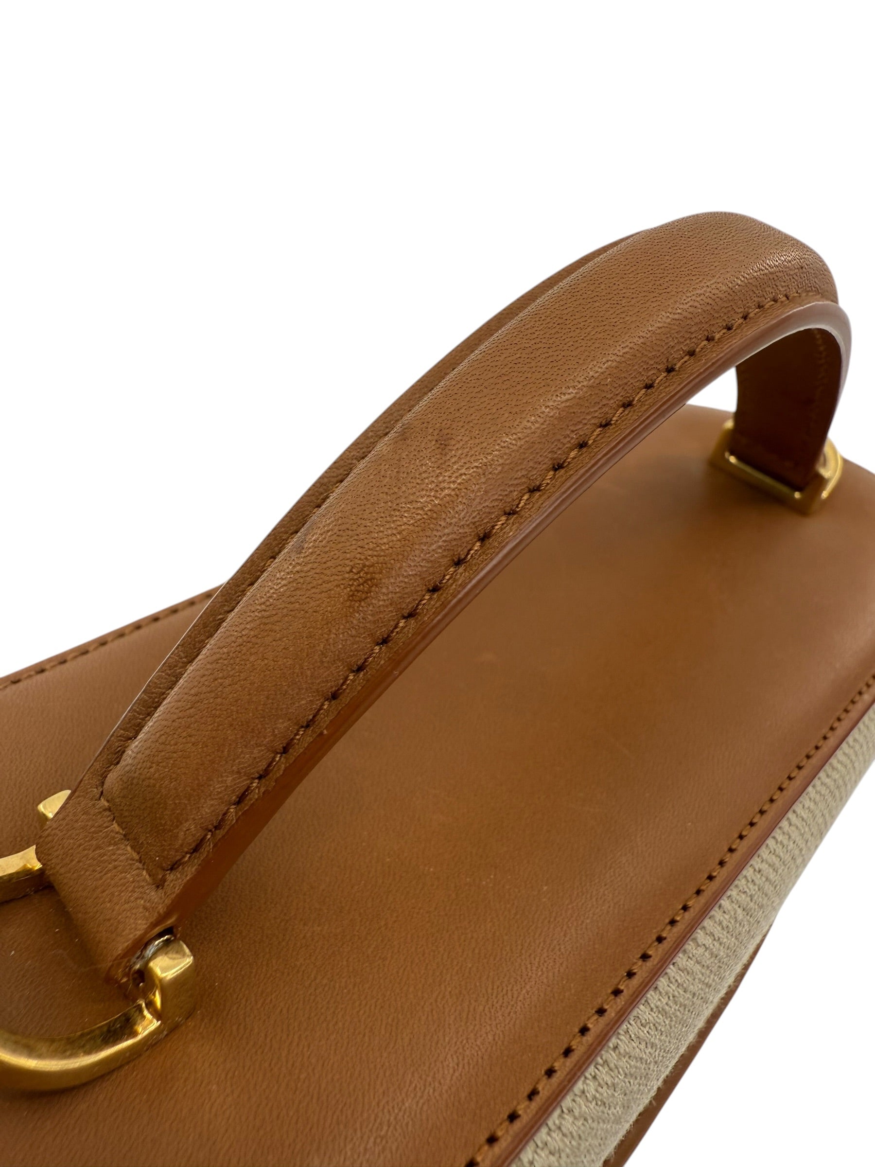 Saint Laurent Gaby Canvas & Leather Vanity Bag