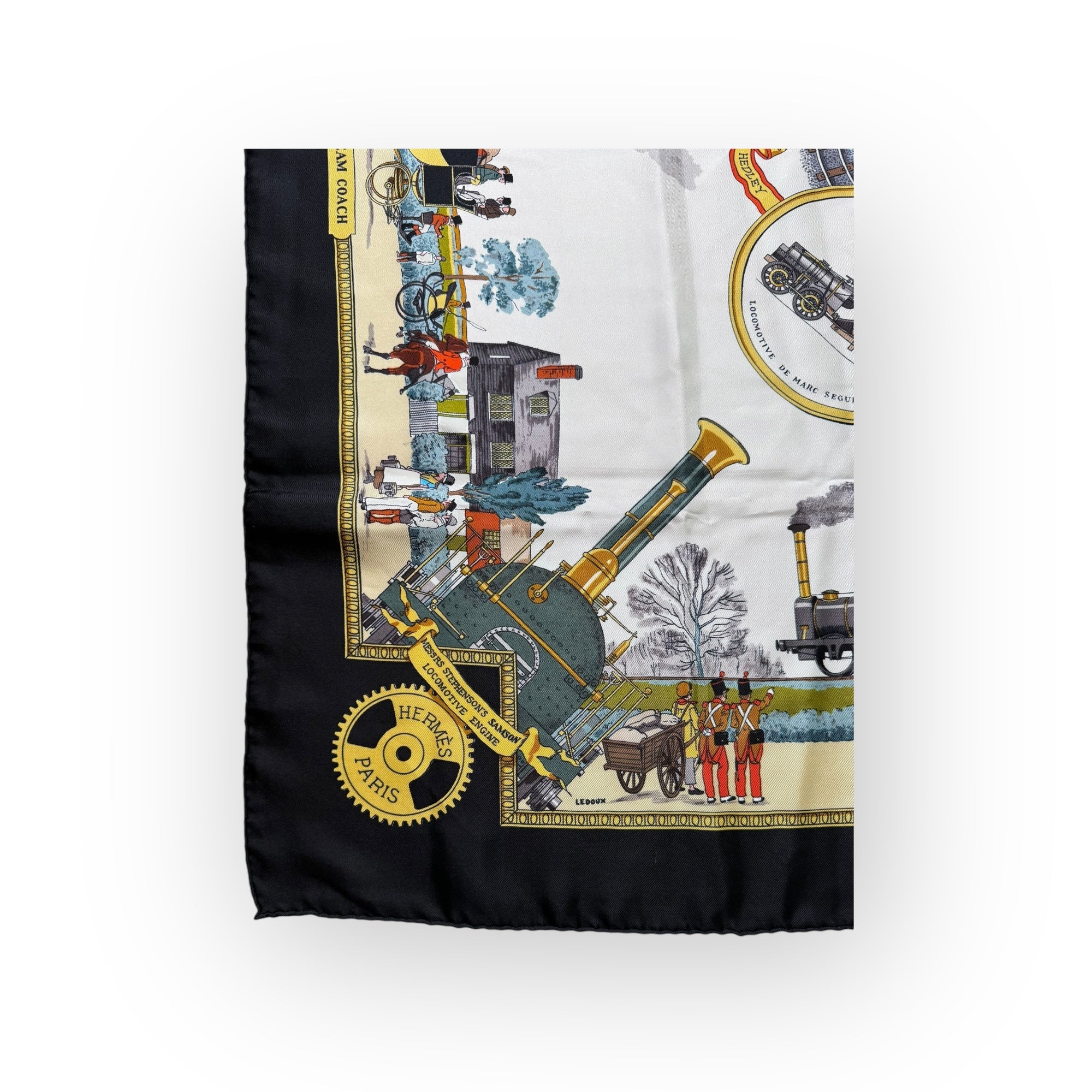 Hermes Les Merveilles De La Vapeur Scarf By Philippe Ledoux 90cm Limited Edition